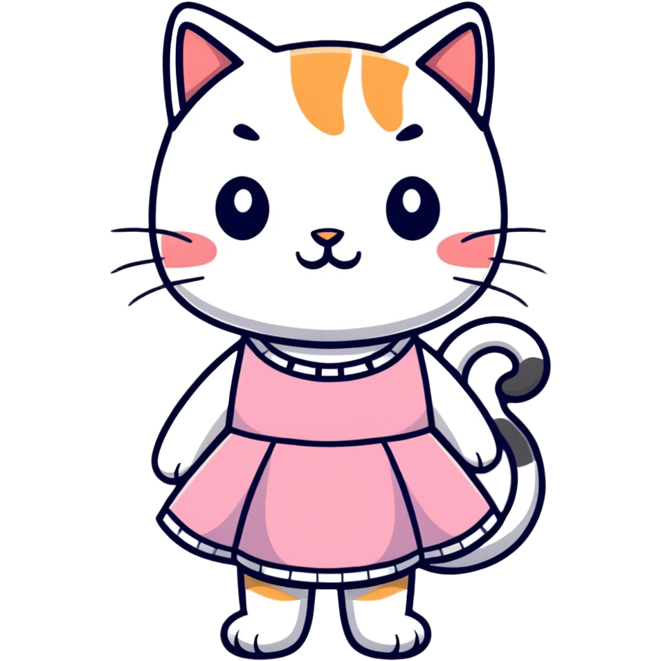 Cat Wearing a dress  emoji