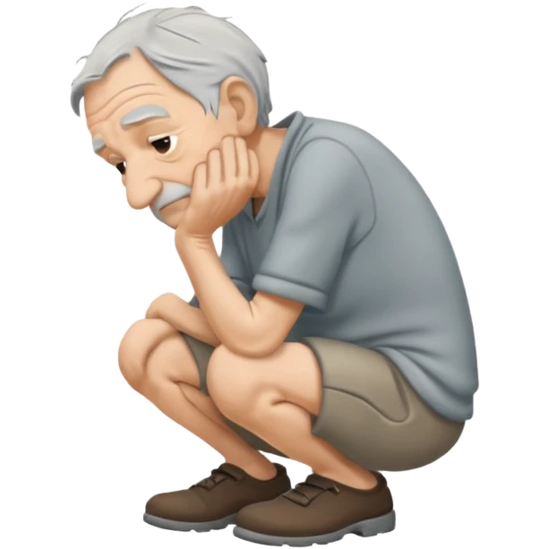 Ein Opa mit einen Buckel  emoji