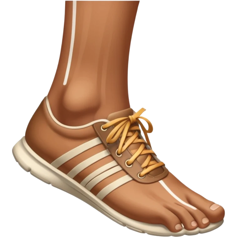 a shoe with a foot inside, stepping and showing a clear shoe print below. and leg with motion line







 emoji