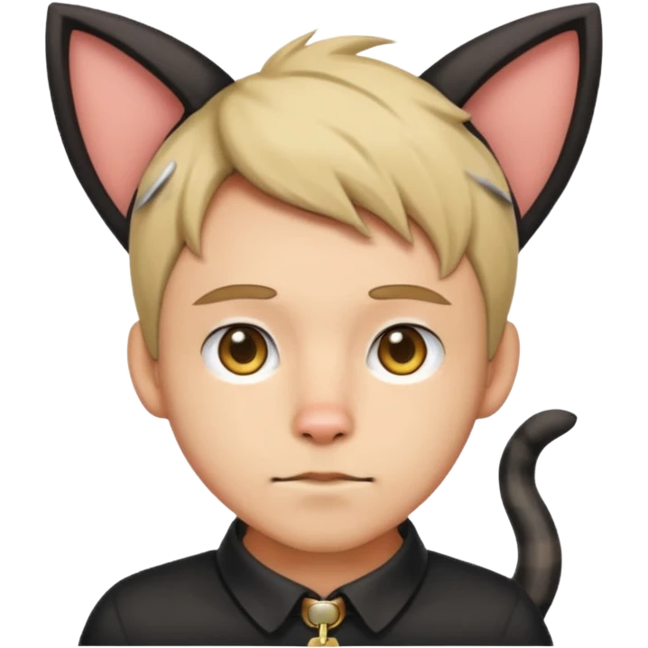 man with cat ears on all 4s emoji