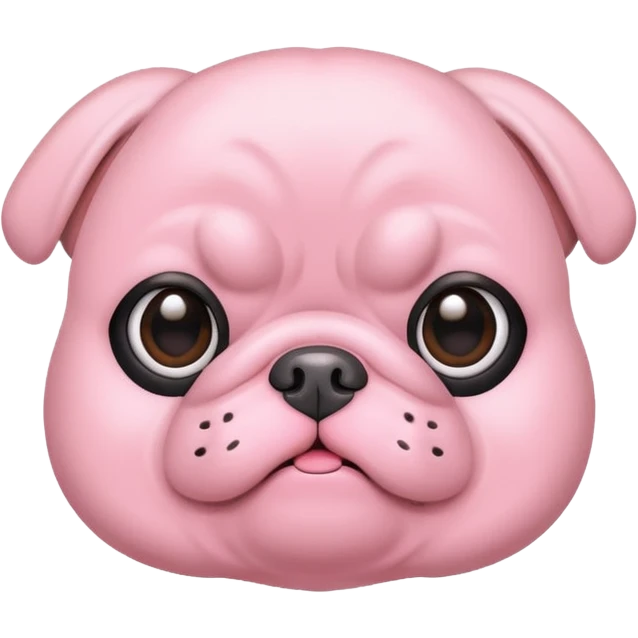 Pastel pink pug emoji