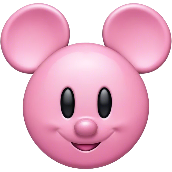 Pink mickey ears hair clip from disney world emoji