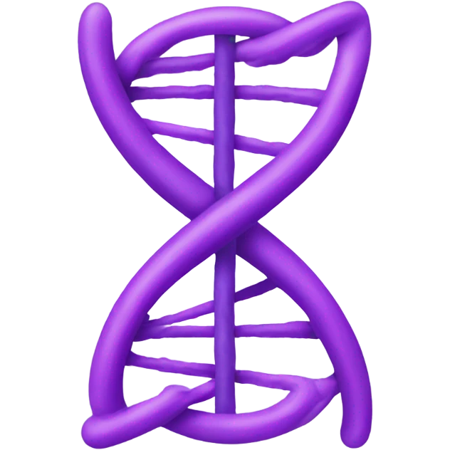 dna in "X" crossed form purple color emoji