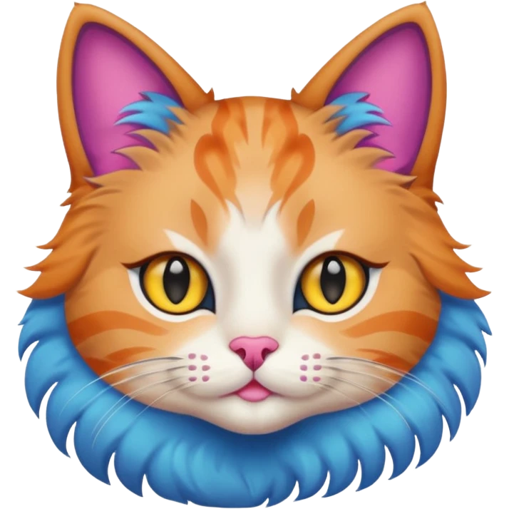 cat wearing makeup emoji