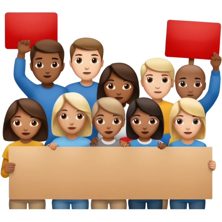 people staging a demonstration emoji