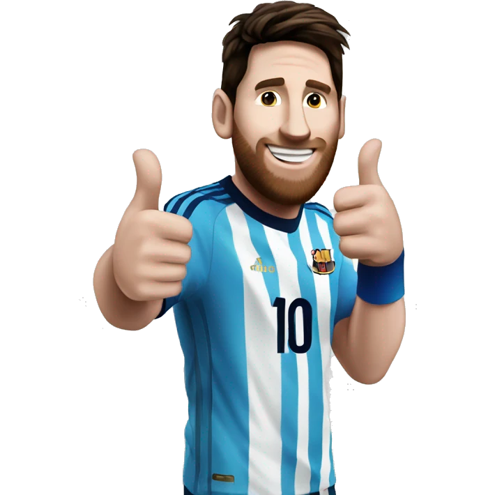 Messi thumbs up emoji