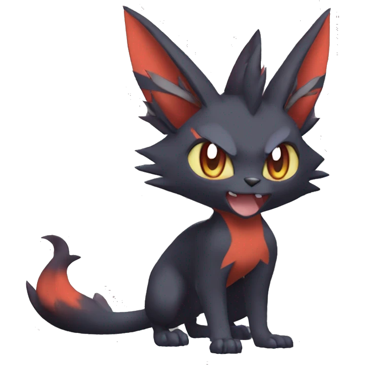 Noivern-Litten-Zorua-Torracat-Fakemon-hybrid full body emoji