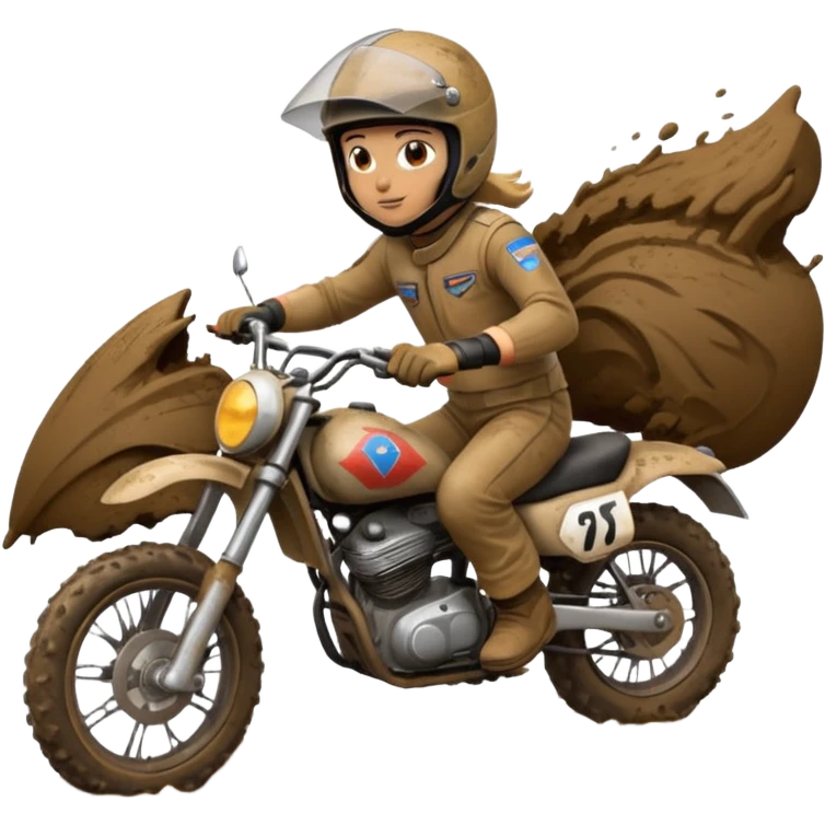 Roulig moto cross emoji