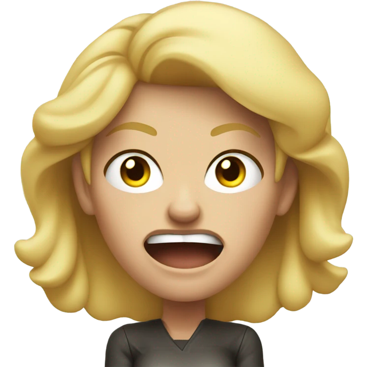 Angry blonde woman  emoji