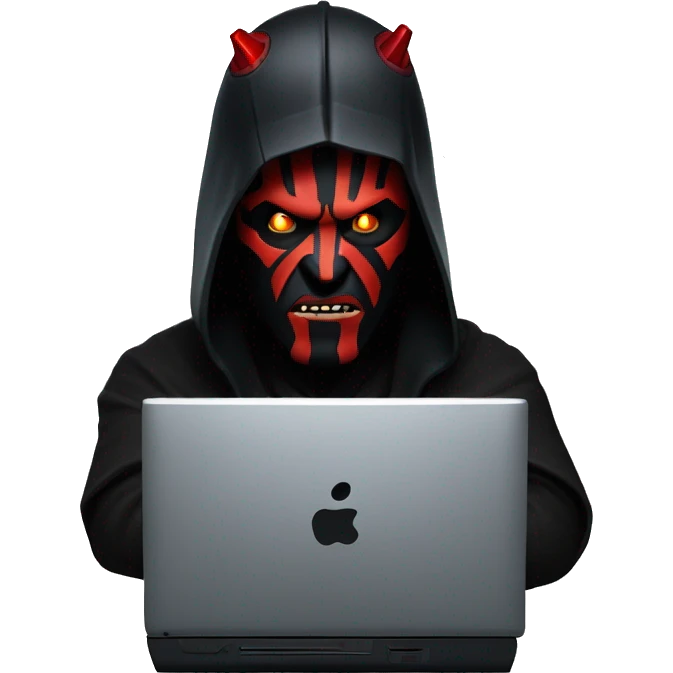 dark maul from star wars using a computer emoji