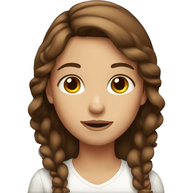 a girl with brown hair emoji