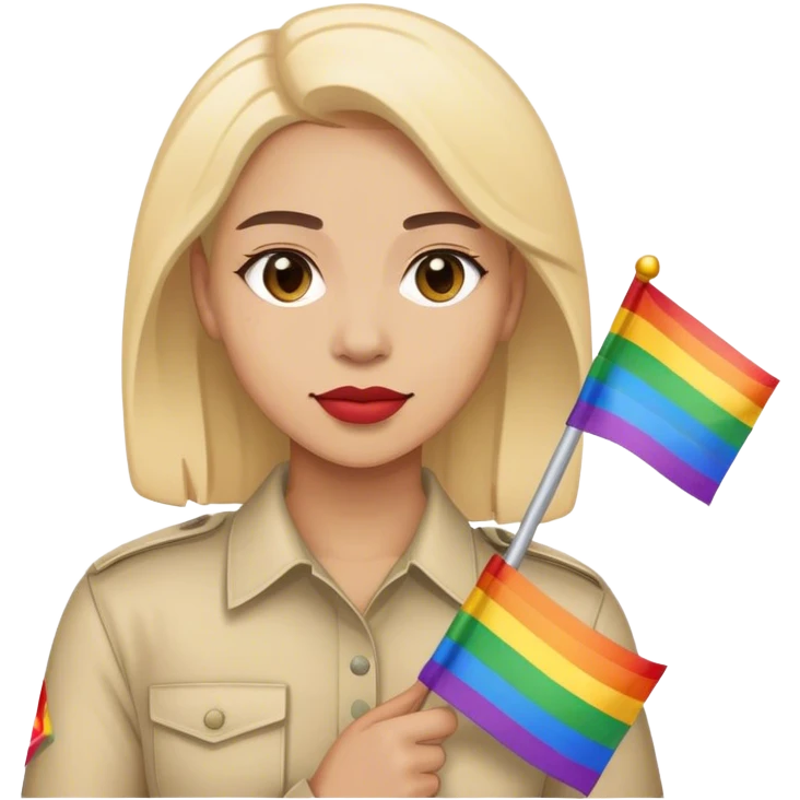woman with lgbt flag emoji