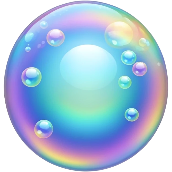 clear bubbles in the sky emoji