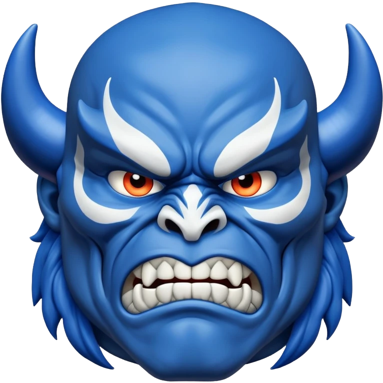 Buff blue demon emoji