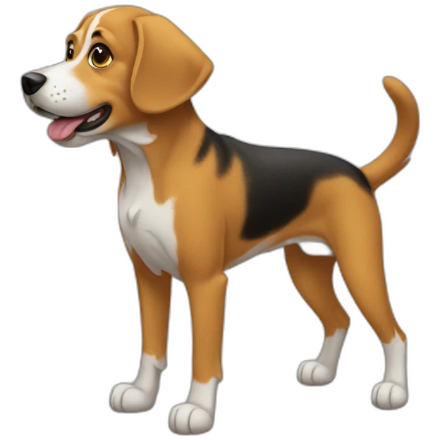 Chat sur un chien emoji