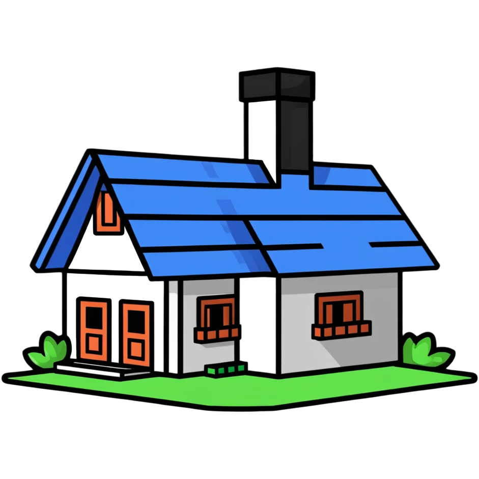 Minecraft house emoji
