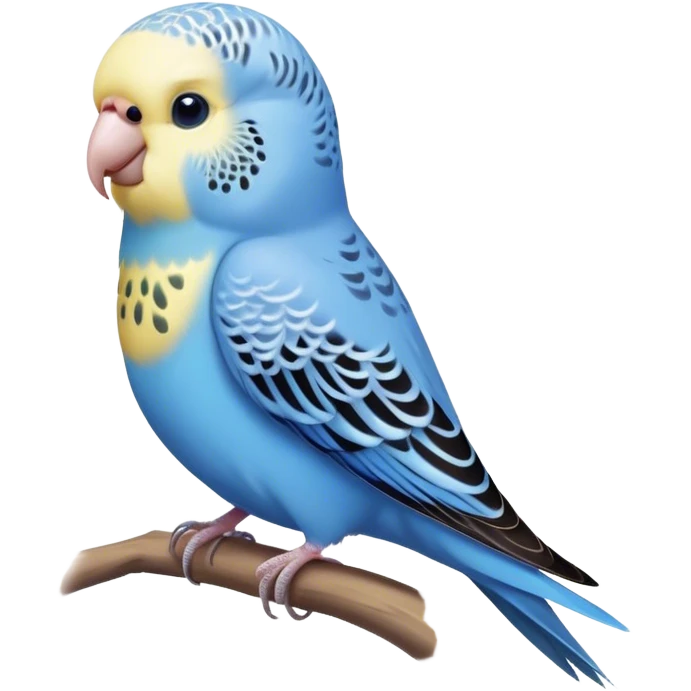 realistic blue budgie bird emoji