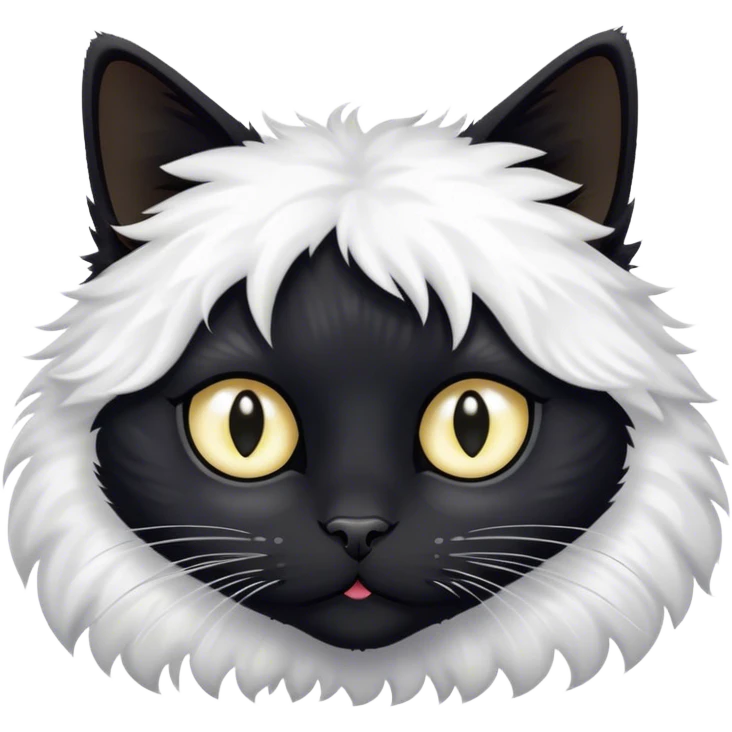 black cat with white spots emoji