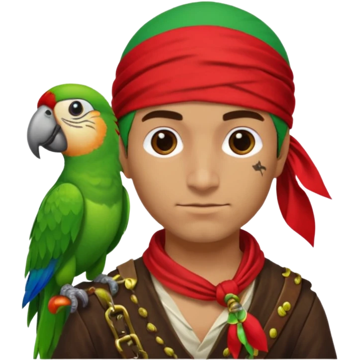 pirate and parrot emoji