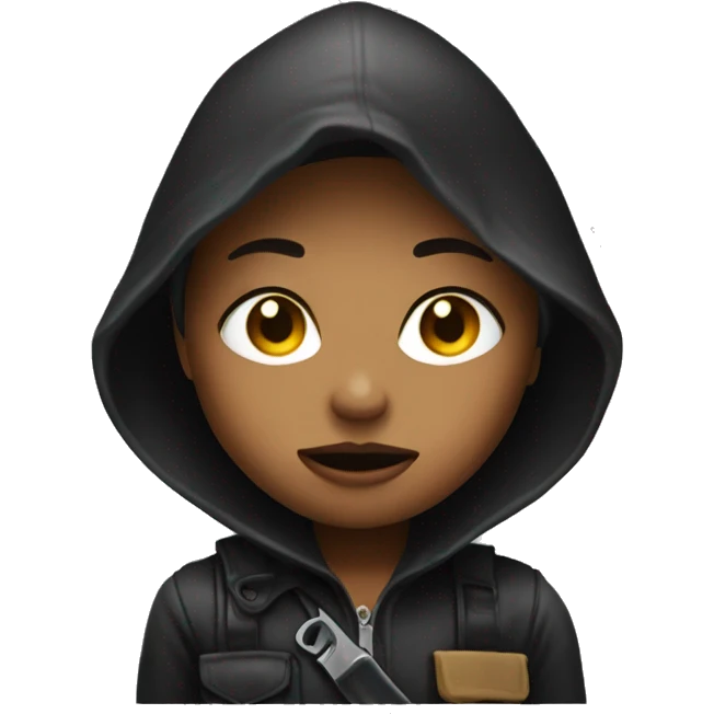 robber emoji, the one we remember, she's a girl emoji