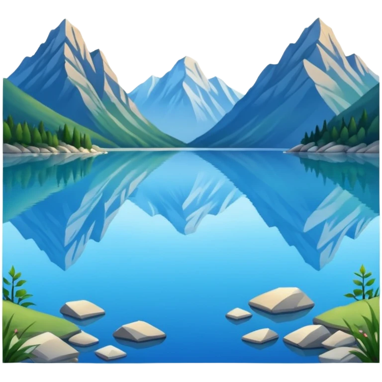 lake between mountains emoji