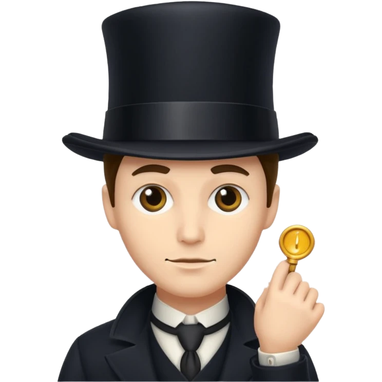 Detective with a tophat emoji