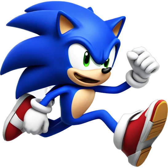 Sonic the hedgehog running  emoji