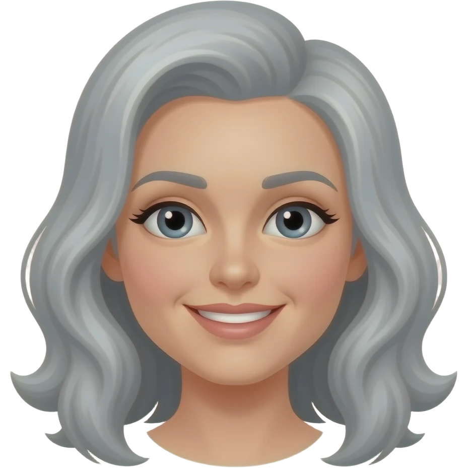 Very kind and loving with grey Vintage hair emoji