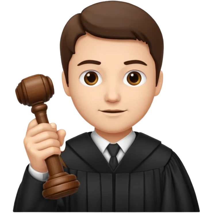 Judge Holding gavel  emoji