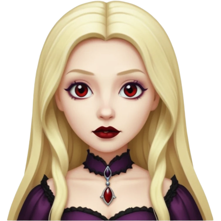 Bride of Dracula with long blonde hair emoji