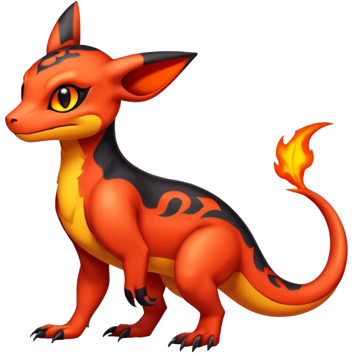Salandit-Umbreon-Charmeleon-Fakémon-hybrid-creature (full body)  emoji