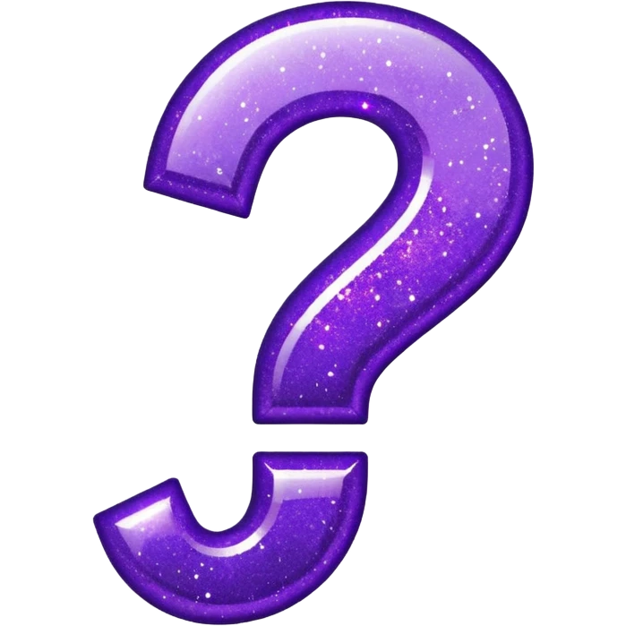 purple glitter question mark emoji