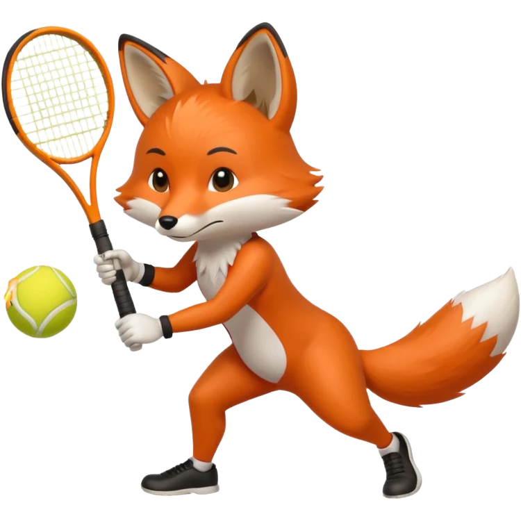 volpe che gioca a tennis emoji