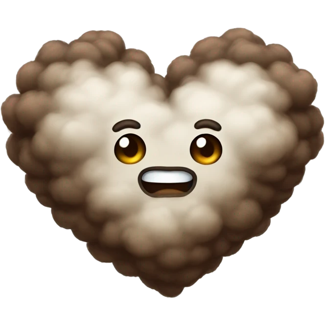brown heart cloud emoji