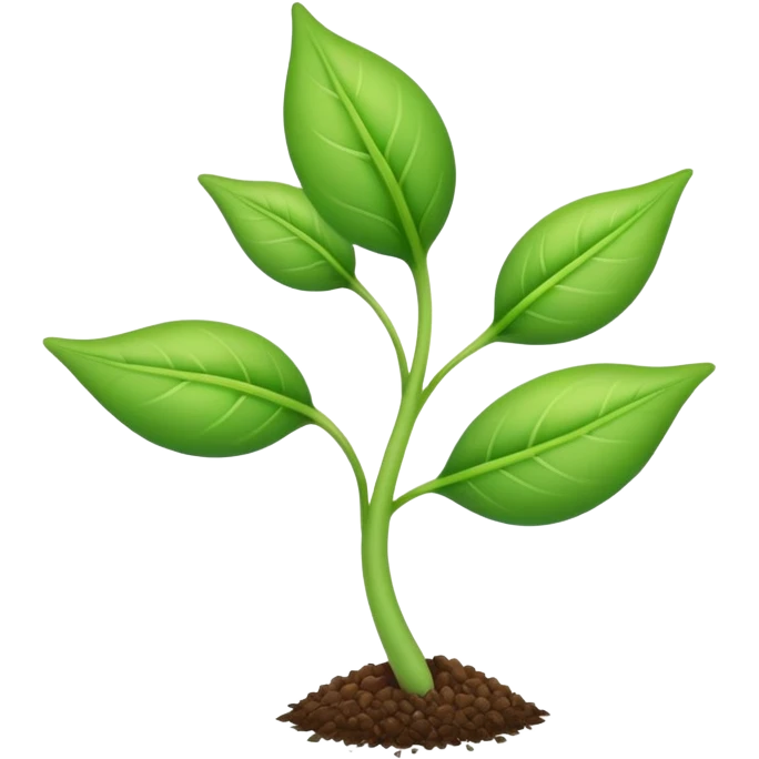 young shoot emerging from a seed emoji