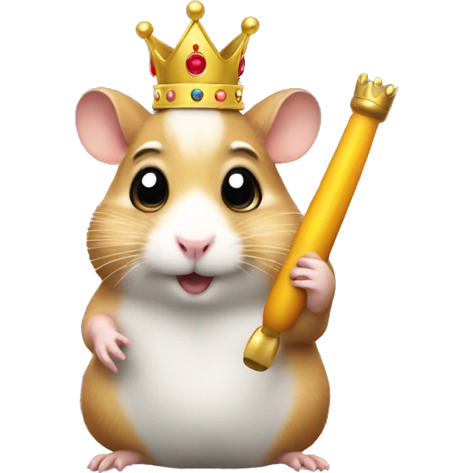 hamster in crown calls on the phone emoji