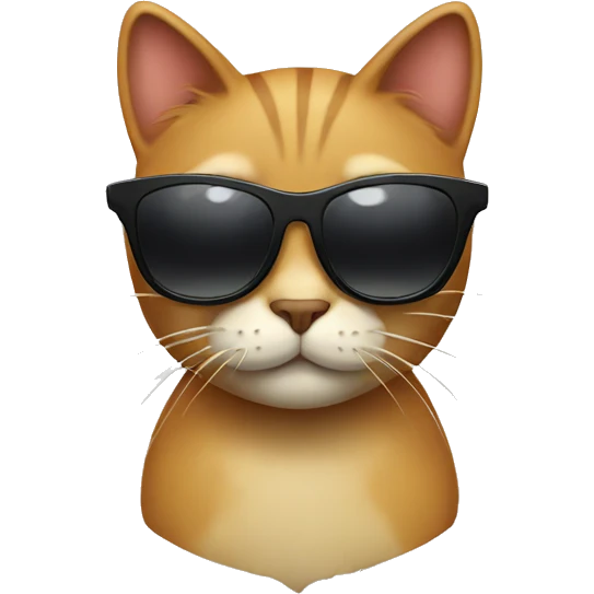Cat with sunglasses emoji