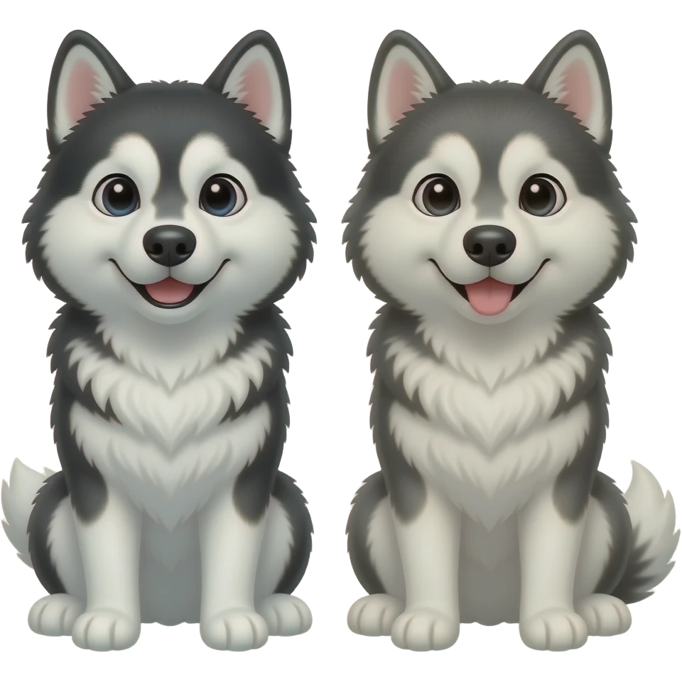 Eskimo dog sisters emoji