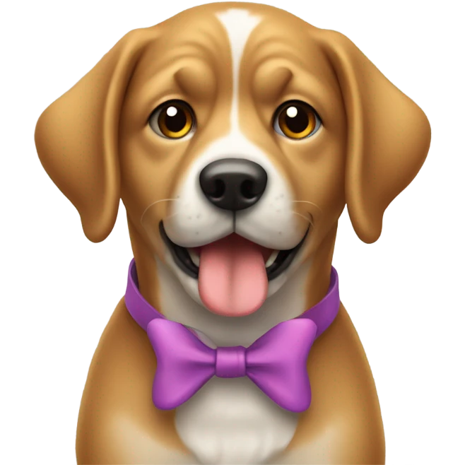 Hund mit einer Schleife  emoji