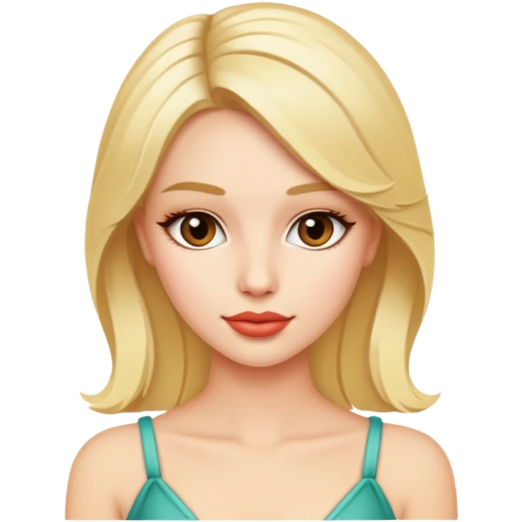 Coquette blonde emoji