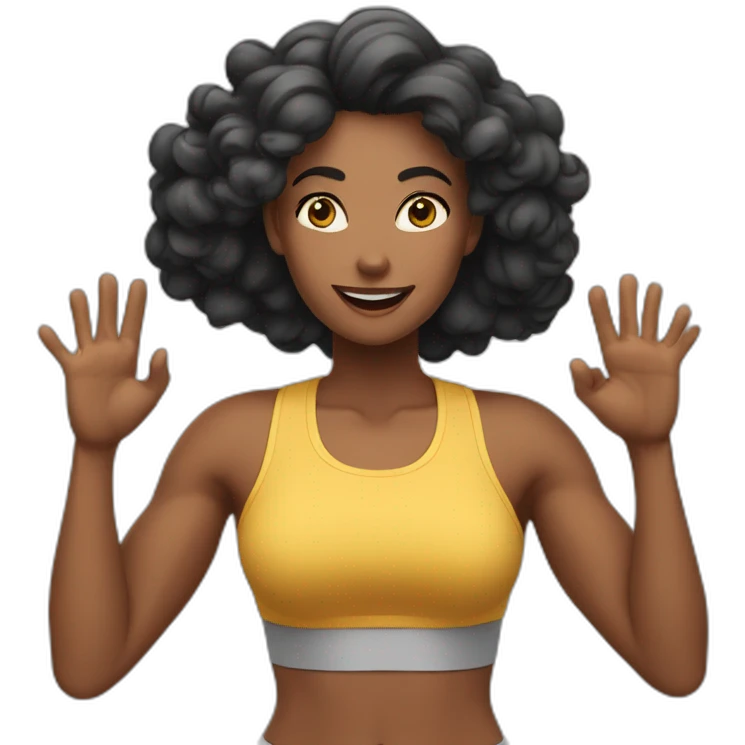 fit women gesturing with hands Okay emoji