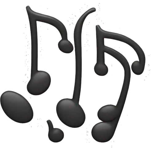 music notes embarassed emoji