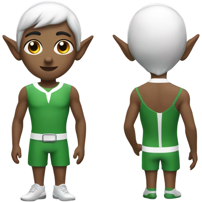 Elf wearing sports top emoji