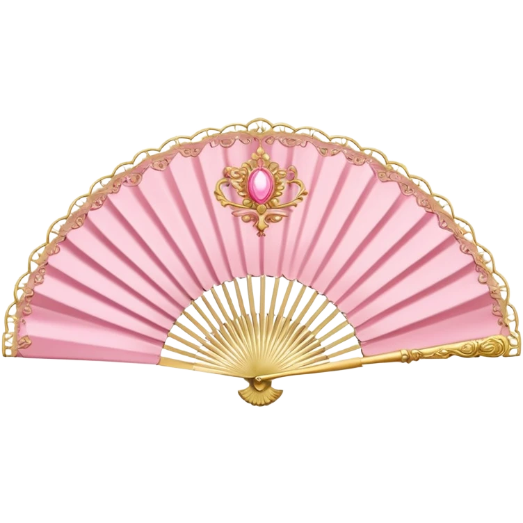 rococo pink fan emoji