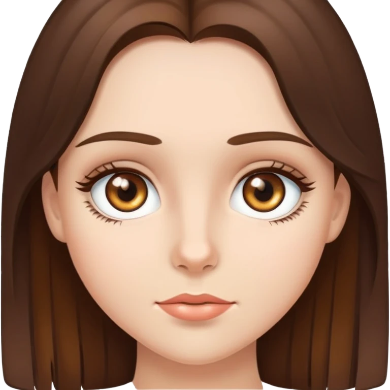 girl with hazel eyes and brunette emoji