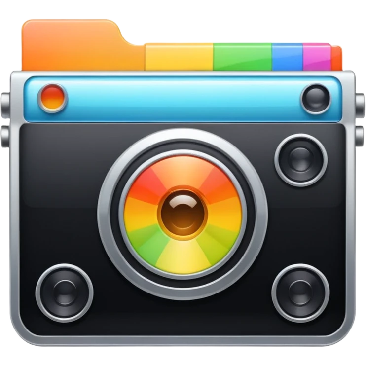 mac os icon physical film 60s recording colors emoji