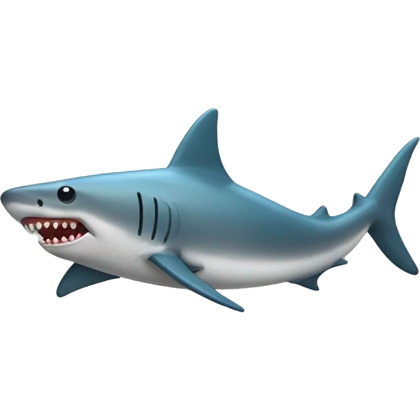 Un tiburón con un sombrero y ropa emoji