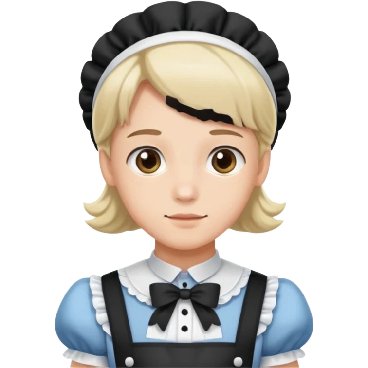Guy wearing a cute maid dress emoji