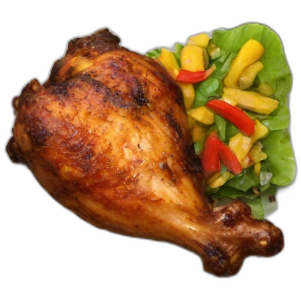 A great big piece of Jamaican jerk chicken emoji