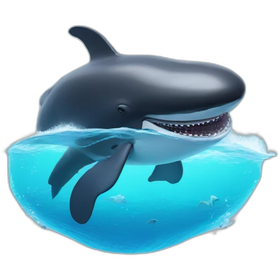 Big whale in vr headset emoji
